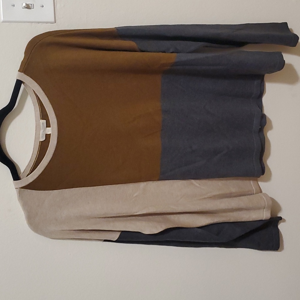 Eileen fisher color block sweater